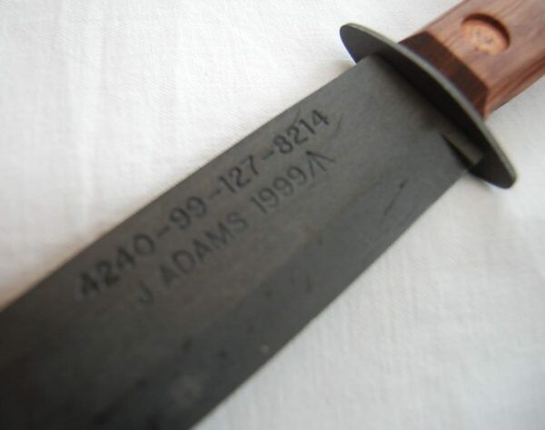 knife blade with makers stamp
