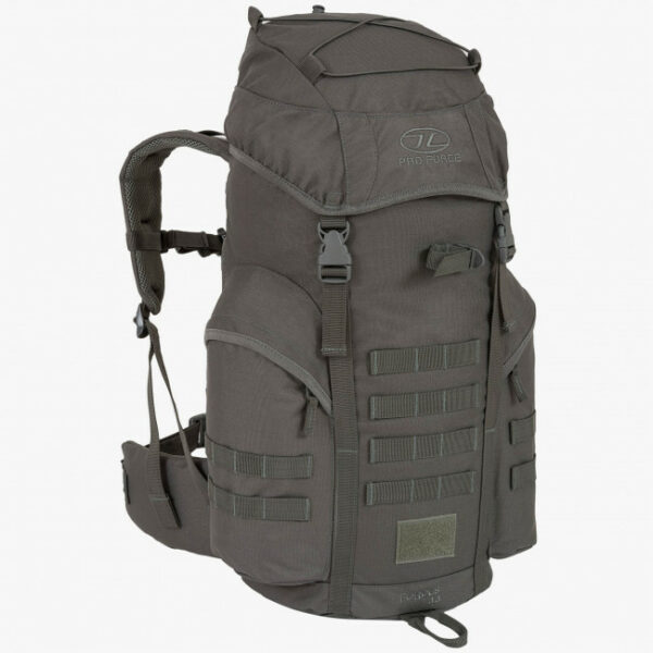 side view of daysack in grey
