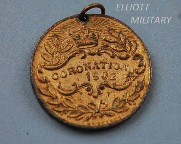 reverse of medal reading coronation 1902