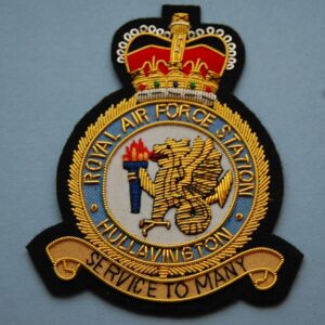 blazer badge with the crest of RAF station Hullavington