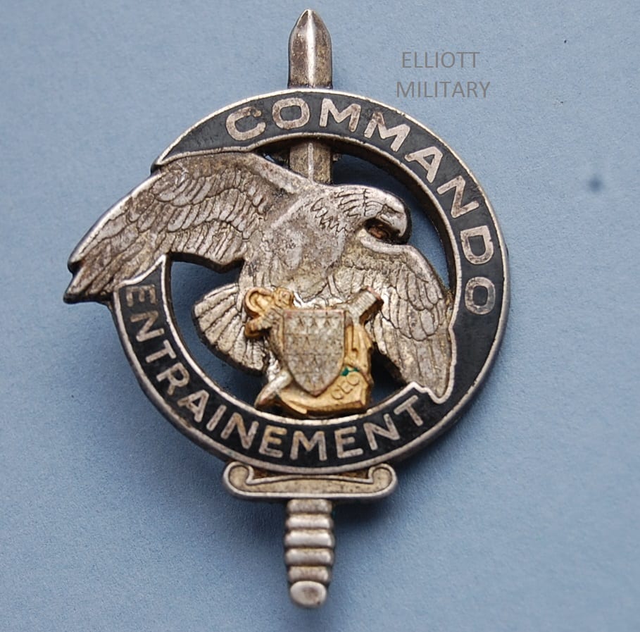 French Commando Entrainement Badge Elliott Military