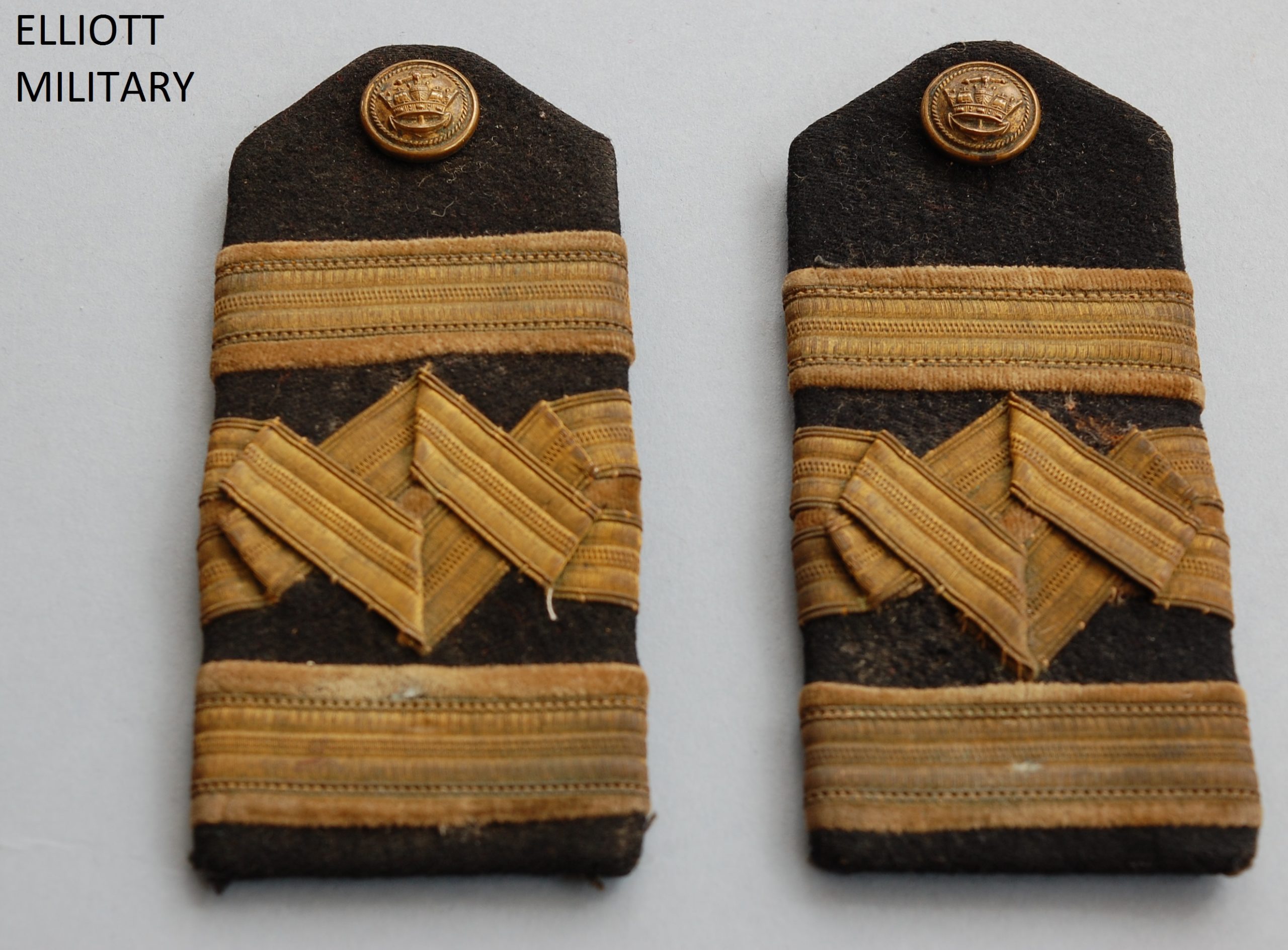 Vintage Merchant Navy Masters Shoulder Boards - Elliott Military