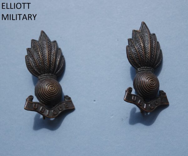 Royal Artillery Officers S.D. Collar Badges Pair - Elliott Military