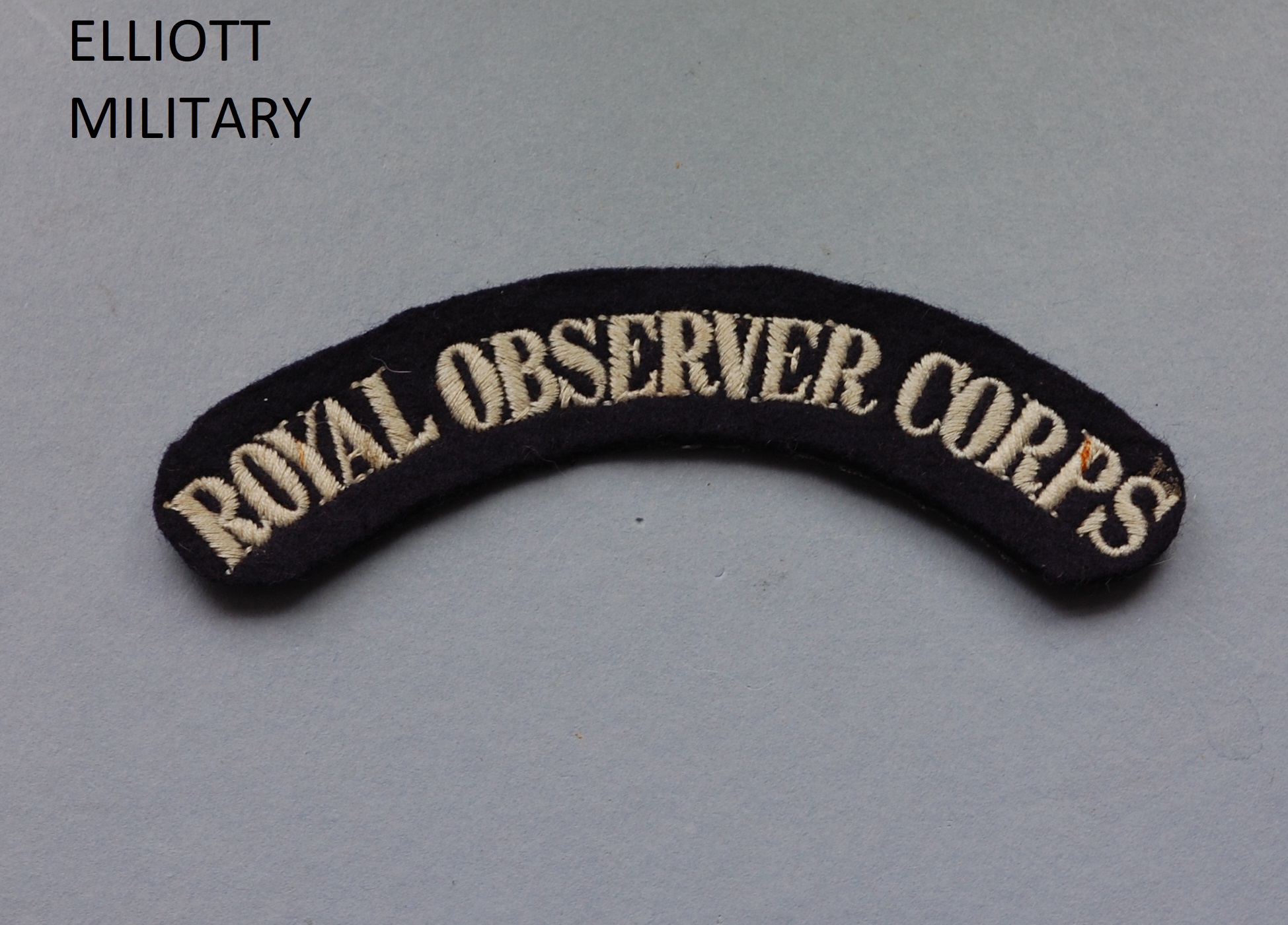 Royal Observer Corps Cloth Shoulder Title - Elliott Military