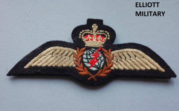 RCAF Radio Operator Navigator Padded Cloth Badge - Elliott Military