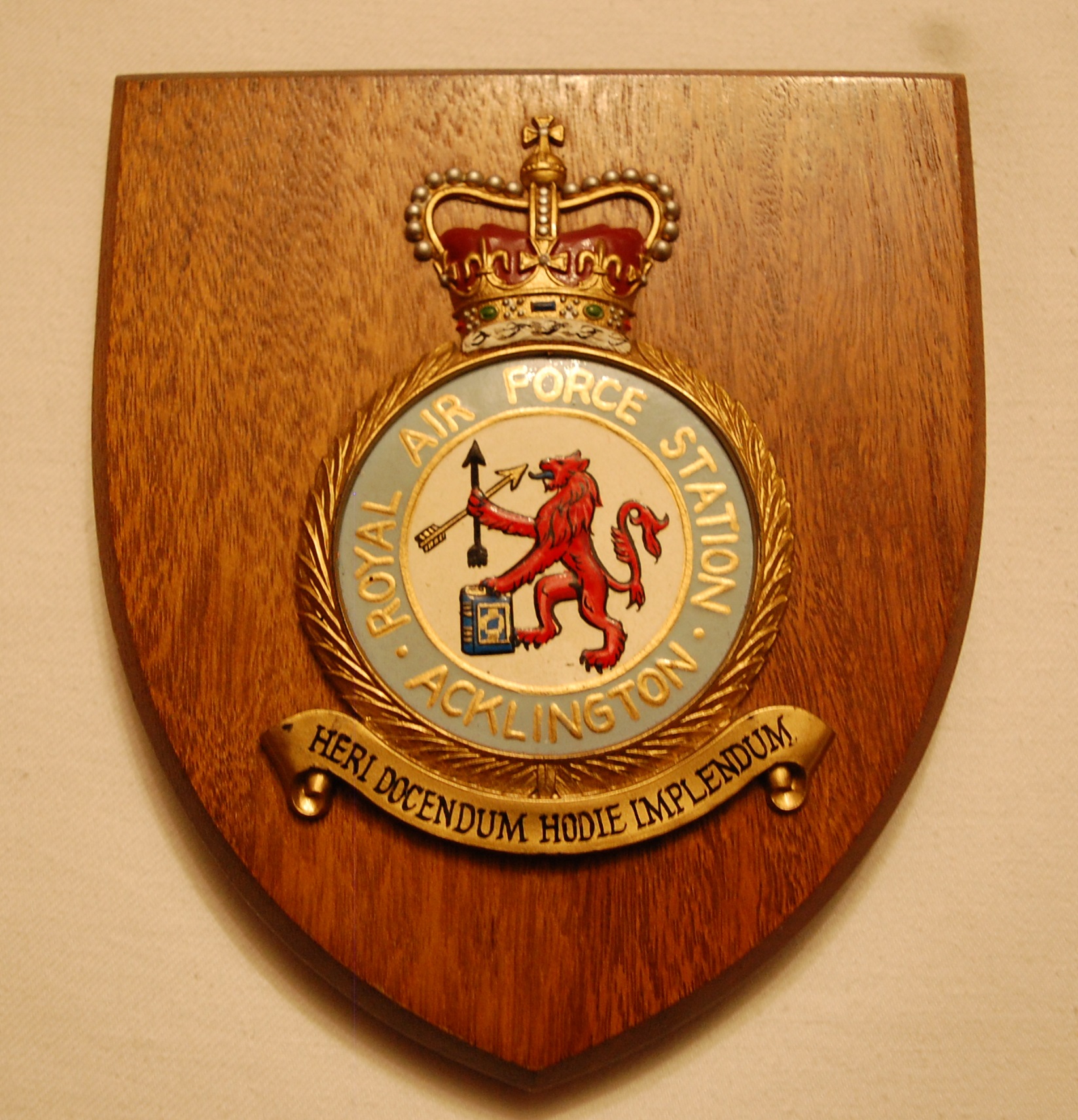 RAF ACKLINGTON PLAQUE